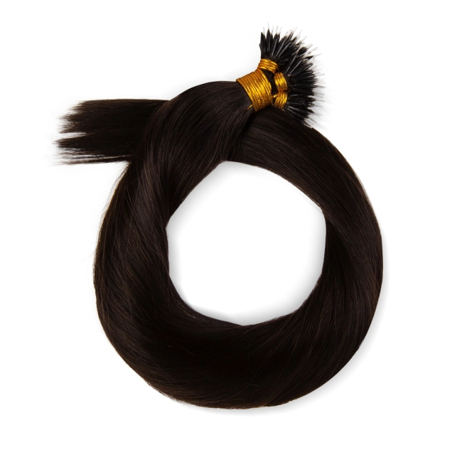 Włosy naturalne doczepiane na nano ringi 40cm 0,6g 20 sztuk  - kolor #1B