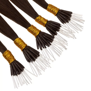 Włosy naturalne doczepiane Seria MAGIC Nanoringi Light 50cm 0,8g 20szt - Kolor #4