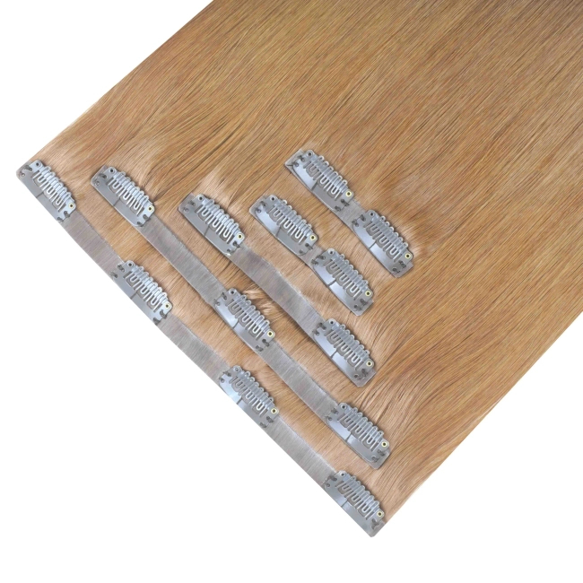 Włosy naturalne doczepiane Seria MAGIC Bezszwowe Ukryte Clip In 50cm 120 gram - Kolor #12 Chłodny Brąz