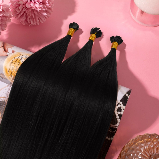 Włosy naturalne doczepiane Seria MAGIC Mini Bondes Flat 60cm 0,8g 20szt - Kolor #1