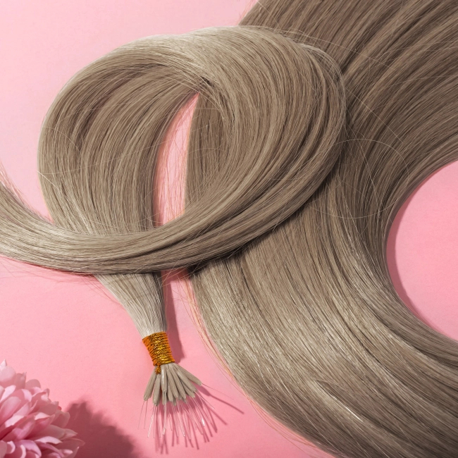 Włosy naturalne doczepiane Seria MAGIC Nanoringi Light 50cm 0,8g 20szt - Kolor #10