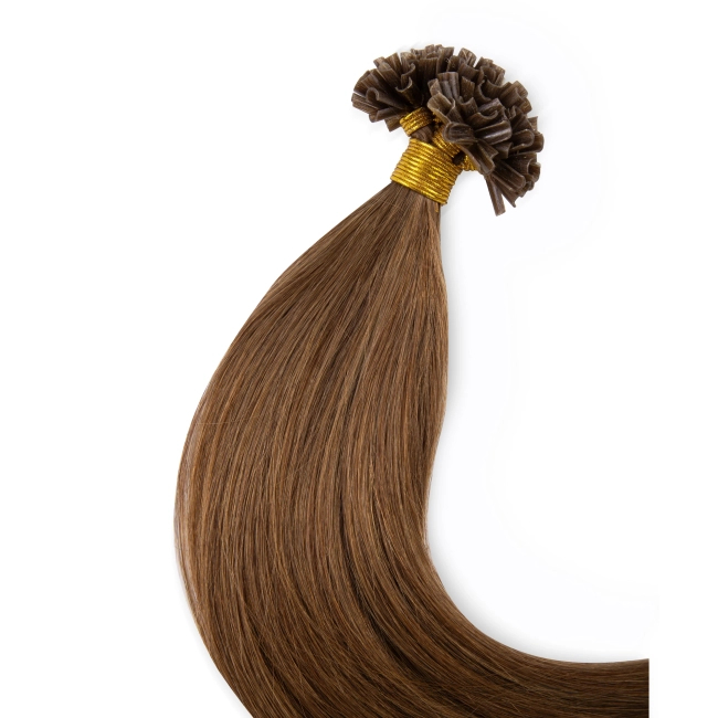 Włosy naturalne doczepiane na keratynę 50cm 0,8g 20 sztuk - kolor #8