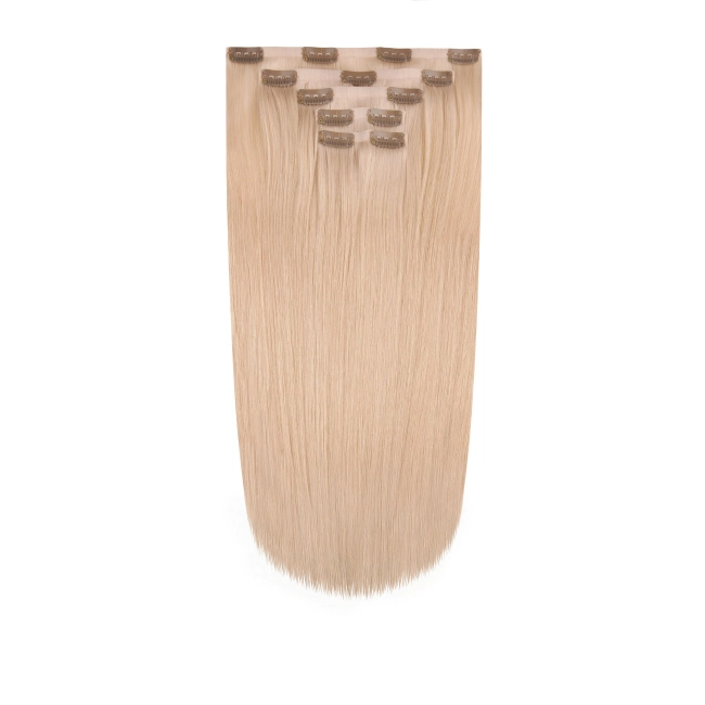 Włosy naturalne doczepiane Seria MAGIC Bezszwowe Ukryte Clip In 50cm 120 gram - Kolor #18A Perłowy Blond