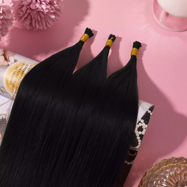 Włosy naturalne doczepiane Seria MAGIC Ringi 50cm 0,8g 20szt - Kolor #1