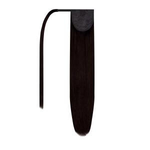 Włosy naturalne doczepiane Seria MAGIC Kucyk Kitka 50cm 100 gram - Kolor #1B Ciemny Brąz