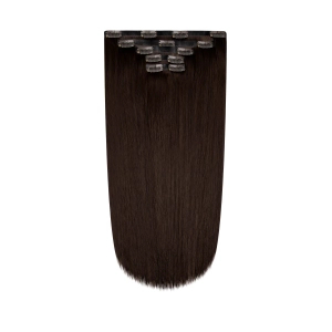 Włosy naturalne doczepiane Seria MAGIC Bezszwowe Ukryte Clip In 50cm 120 gram - Kolor #2 Brąz