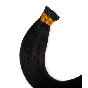 Włosy naturalne doczepiane na ringi 50cm 0,8g - kolor #1