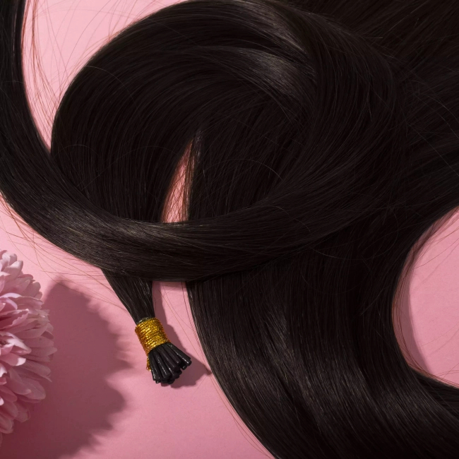 Włosy naturalne doczepiane Seria MAGIC Ringi 50cm 0,8g 20szt - Kolor #1B