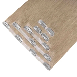 Włosy naturalne doczepiane Seria MAGIC Bezszwowe Ukryte Clip In 50cm 120 gram - Kolor #18 Beżowy Blond
