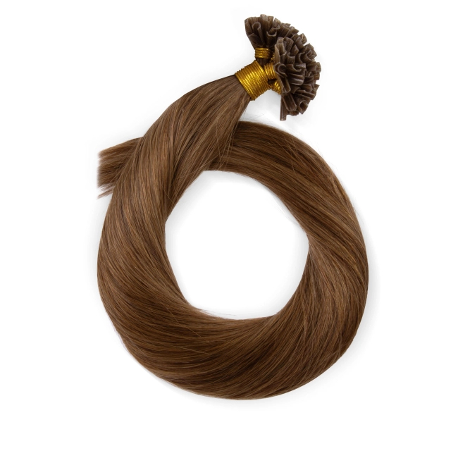 Włosy naturalne doczepiane na keratynę 40cm 0,6g 20 sztuk - kolor #8