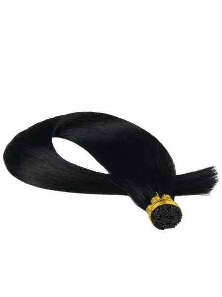 Włosy naturalne doczepiane na ringi 40cm 0,6g - kolor #1