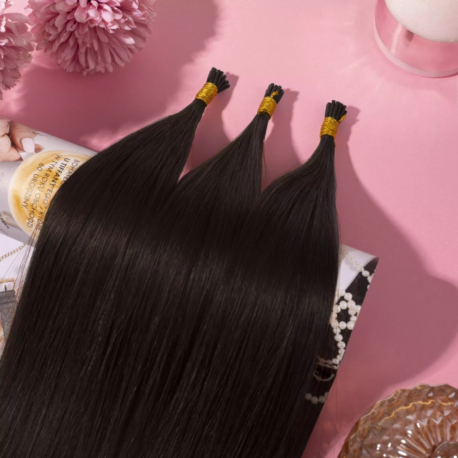 Włosy naturalne doczepiane Seria MAGIC Ringi 50cm 0,8g 20szt - Kolor #1B