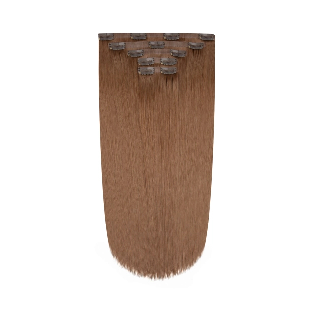 Włosy naturalne doczepiane Seria MAGIC Bezszwowe Ukryte Clip In 50cm 120 gram - Kolor #7A Czekolada