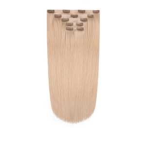 Włosy naturalne doczepiane Seria MAGIC Bezszwowe Ukryte Clip In 40cm 90 gram - Kolor #18A Perłowy Blond