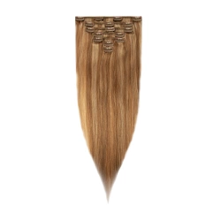 Włosy naturalne doczepiane Clip In 60cm 140 gram - kolor #20/14 Baleyage