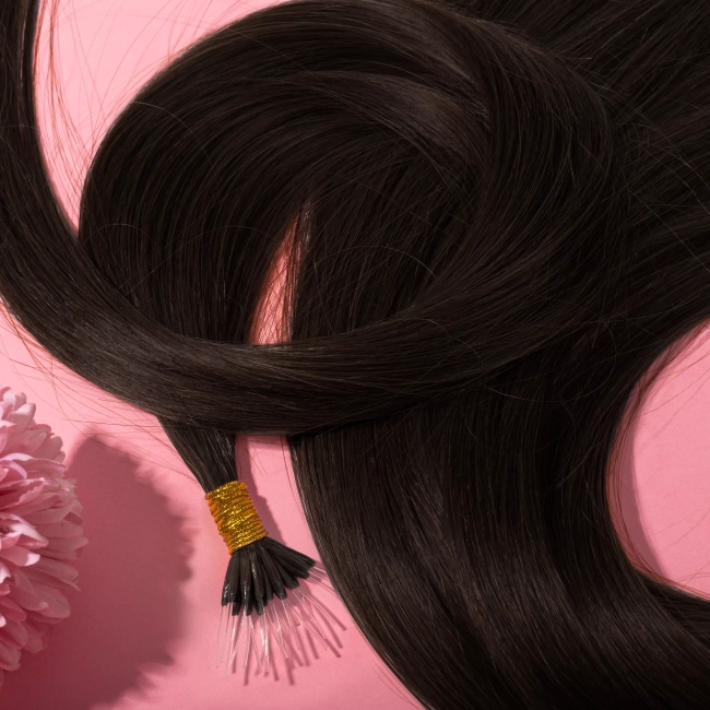 Włosy naturalne doczepiane Seria MAGIC Nanoringi Light 50cm 0,8g 20szt - Kolor #1B