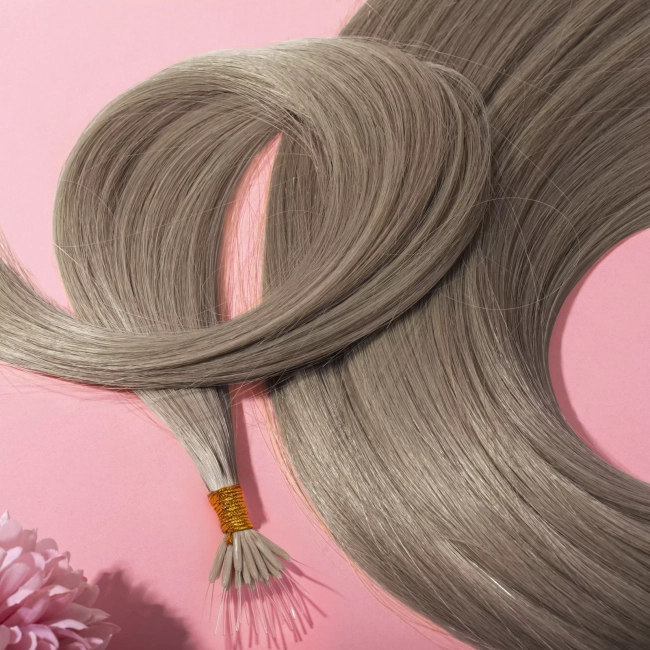 Włosy naturalne doczepiane Seria MAGIC Nanoringi Light 50cm 0,8g 20szt - Kolor #8