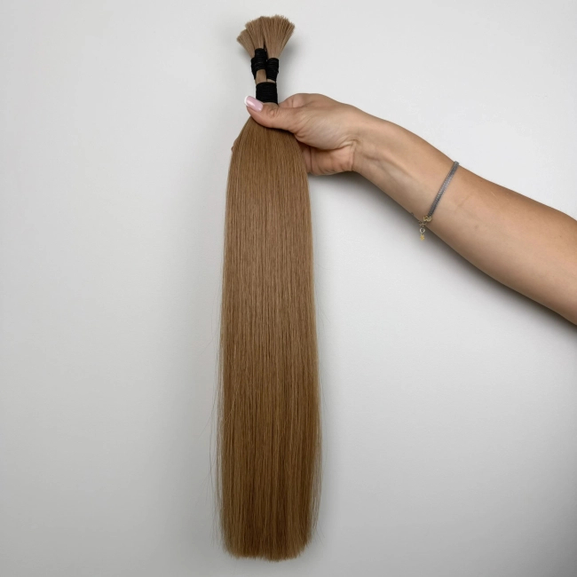 Włosy naturalne doczepiane Seria MAGIC Surowa kitka 40cm 25g - Kolor #8 Kawa