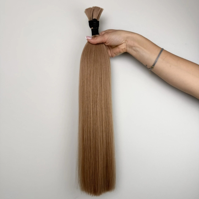 Włosy naturalne doczepiane Seria MAGIC Surowa kitka 60cm 25g - Kolor #12 Chłodny Brąz