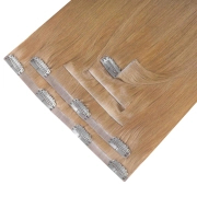 Włosy naturalne doczepiane Seria MAGIC Bezszwowe Ukryte Clip In 50cm 120 gram - Kolor #12 Chłodny Brąz