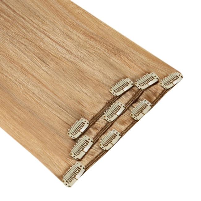 Włosy naturalne doczepiane Clip In 40cm 60 gram - kolor #18/22 Baleyage