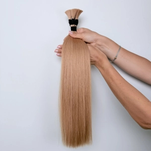 Włosy naturalne doczepiane Seria MAGIC Surowa kitka 50cm 25g - Kolor #18 Beżowy Blond