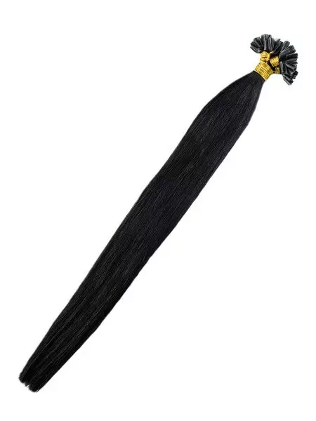 Włosy naturalne doczepiane na keratynę 50cm 0,8g 20 sztuk - kolor #1