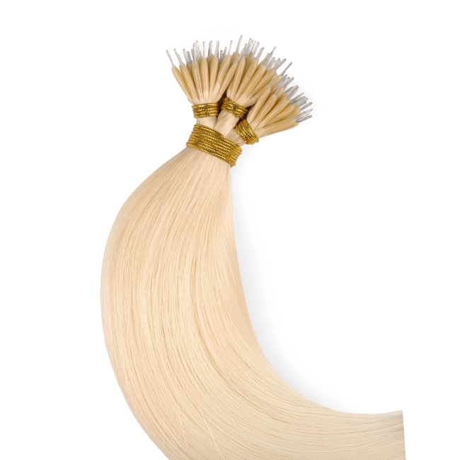 Włosy naturalne doczepiane na nano ringi 40cm 0,6g 20 sztuk  - kolor #613