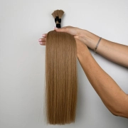 Włosy naturalne doczepiane Seria MAGIC Surowa kitka 40cm 25g - Kolor #8 Kawa
