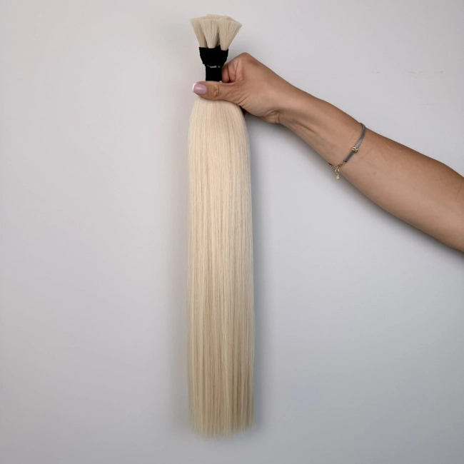 Włosy naturalne doczepiane Seria MAGIC Surowa kitka 60cm 25g - Kolor #613 Jasny Blond