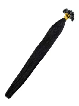 Włosy naturalne doczepiane na keratynę 50cm 0,8g 20 sztuk - kolor #1