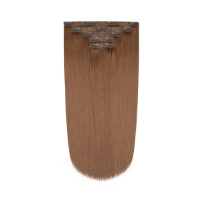 Włosy naturalne doczepiane Seria MAGIC Bezszwowe Ukryte Clip In 40cm 90 gram - Kolor #7A Czekolada