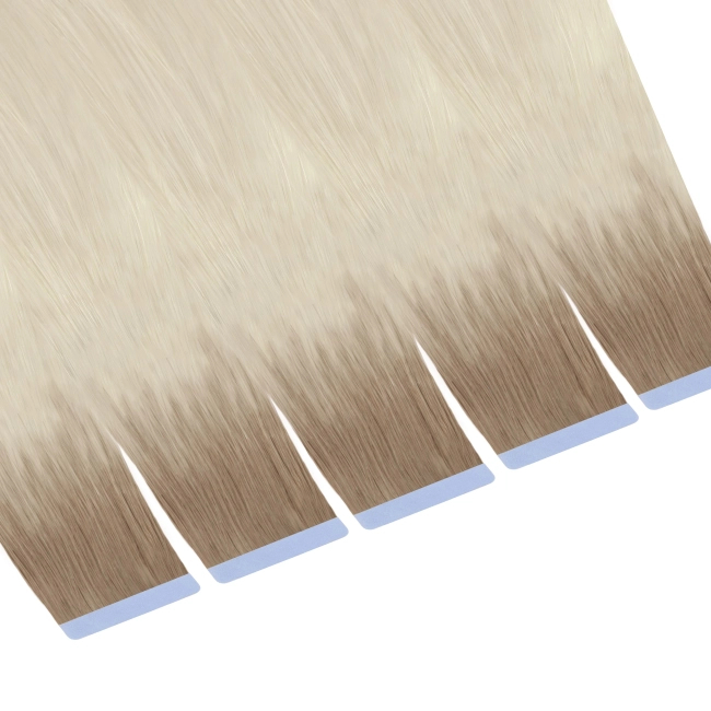 Włosy naturalne doczepiane Seria MAGIC Tape On Kanapki 60cm - Kolor Ombre #12/#1001