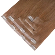 Włosy naturalne doczepiane Seria MAGIC Bezszwowe Ukryte Clip In 50cm 120 gram - Kolor #7A Czekolada