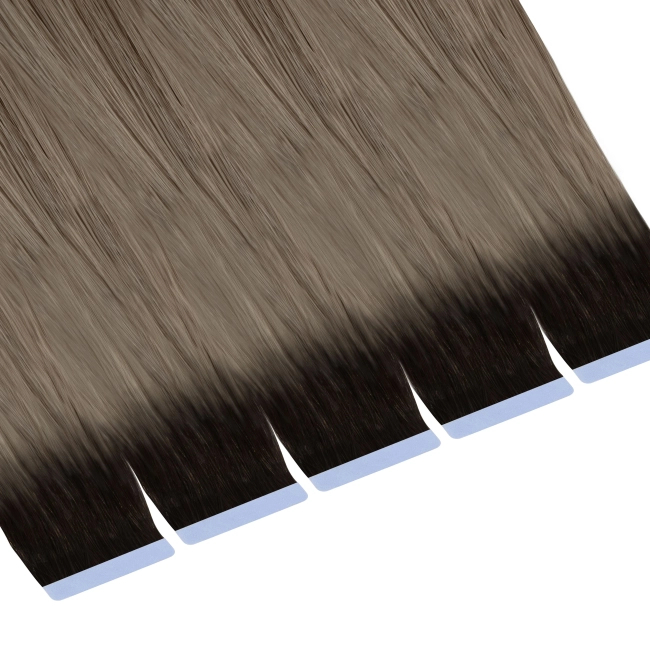 Włosy naturalne doczepiane Seria MAGIC Tape On Kanapki 60cm - Kolor Ombre #1B/#8