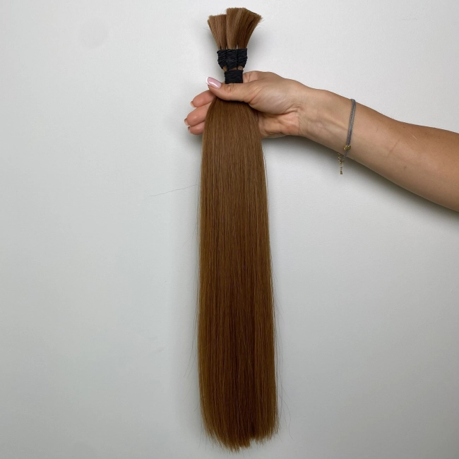 Włosy naturalne doczepiane Seria MAGIC Surowa kitka 60cm 25g - Kolor #6 Miedziany Brąz