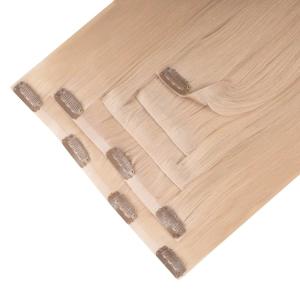 Włosy naturalne doczepiane Seria MAGIC Bezszwowe Ukryte Clip In 50cm 120 gram - Kolor #18A Perłowy Blond