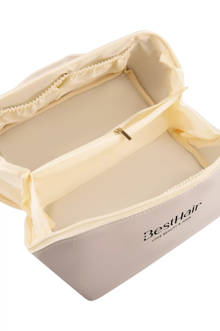Kosmetyczka skórzana BestHair Biała