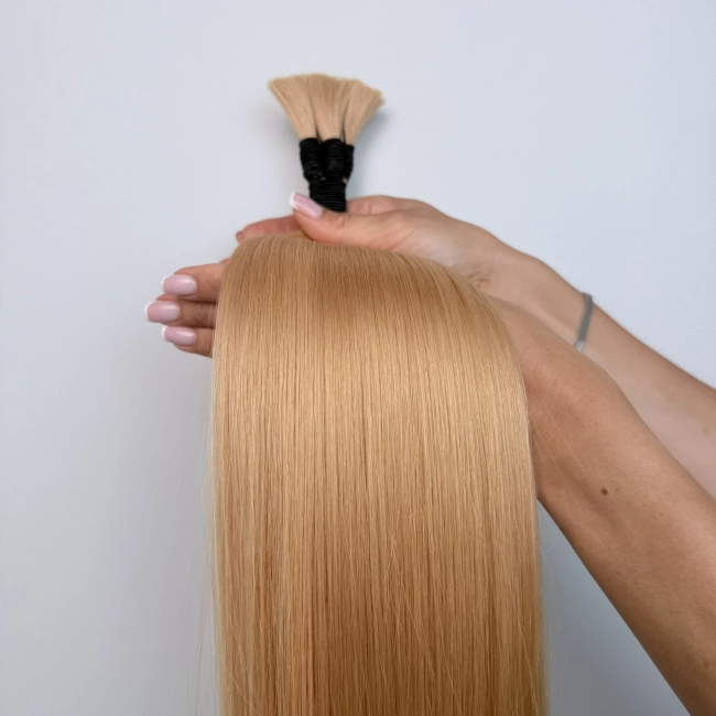 Włosy naturalne doczepiane Seria MAGIC Surowa kitka 40cm 25g - Kolor #24 Miodowy Blond