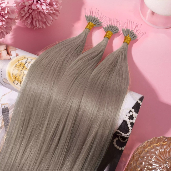 Włosy naturalne doczepiane Seria MAGIC Nanoringi Light 50cm 0,8g 20szt - Kolor #18