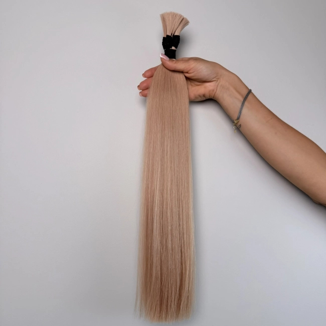 Włosy naturalne doczepiane Seria MAGIC Surowa kitka 50cm 25g - Kolor #18A Perłowy Blond