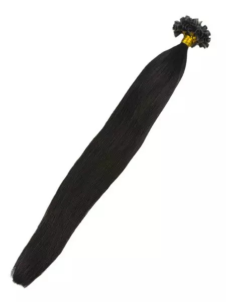 Włosy naturalne doczepiane na keratynę 50cm 0,5g 20 sztuk - kolor #1B