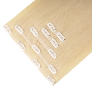 Włosy naturalne doczepiane Seria MAGIC Bezszwowe Ukryte Clip In 40cm 90 gram - Kolor #26 Złoty Blond