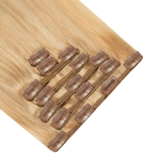 Włosy naturalne doczepiane Clip In 50cm 140 gram - kolor #18/22 Baleyage