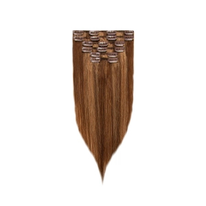 Włosy naturalne doczepiane Clip In 40cm 70 gram - kolor #4/12 Baleyage