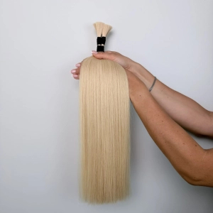 Włosy naturalne doczepiane Seria MAGIC Surowa kitka 50cm 25g - Kolor #26 Złoty Blond