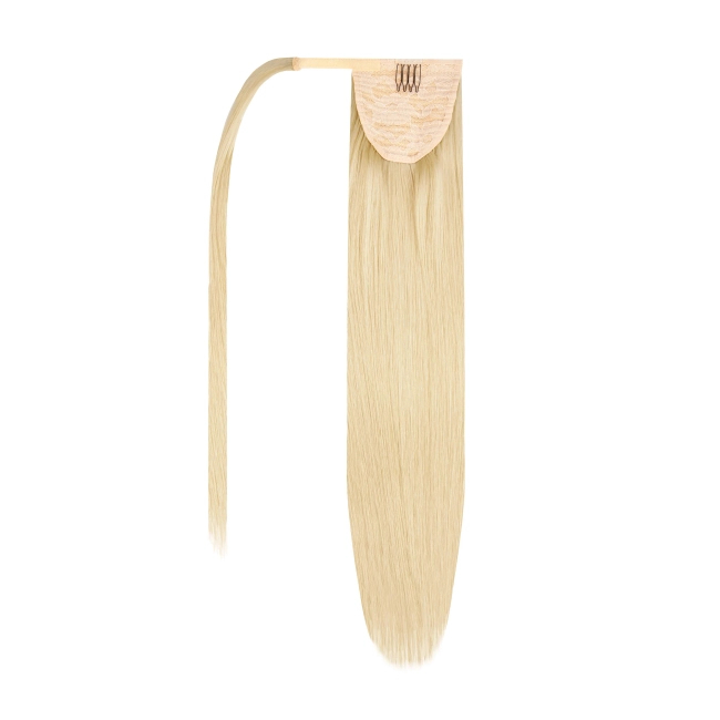 Włosy naturalne doczepiane Seria MAGIC Kucyk Kitka 50cm 100 gram - Kolor #613 Jasny Blond