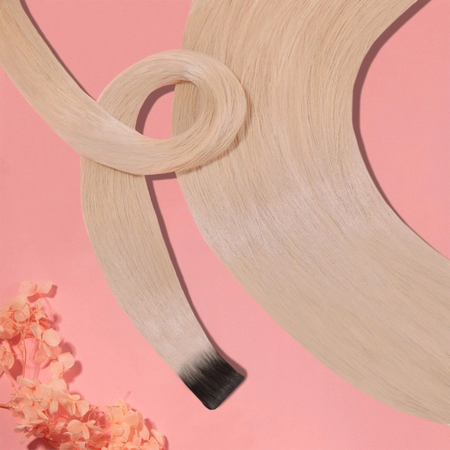 Włosy naturalne doczepiane Seria MAGIC Invisible Tape On 50cm - Kolor Ombre #2/#18A
