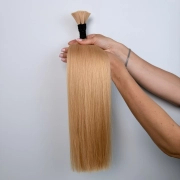 Włosy naturalne doczepiane Seria MAGIC Surowa kitka 40cm 25g - Kolor #24 Miodowy Blond