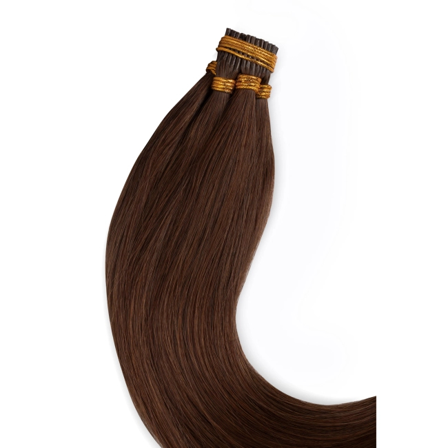 Włosy naturalne doczepiane na ringi 60cm 0,8g - kolor #4